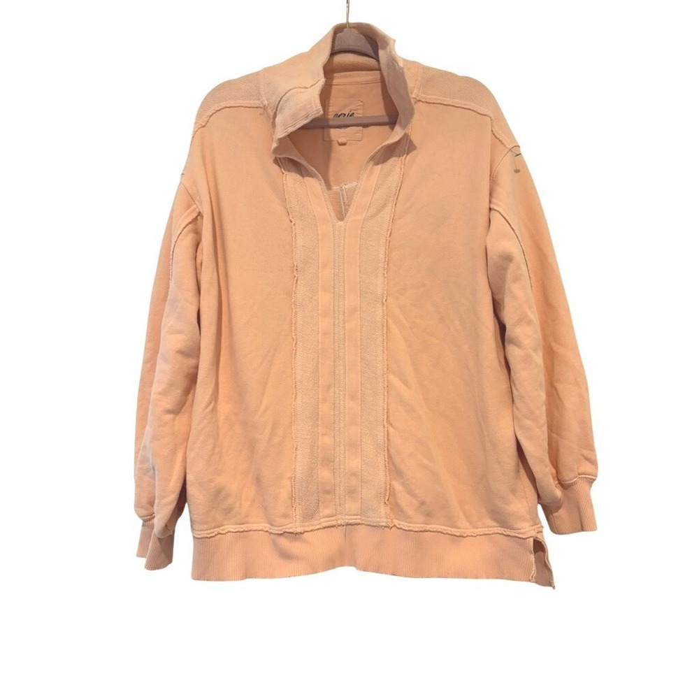 Aerie super oversized XS peach slouchy cotton lounge sweatshirt K‎